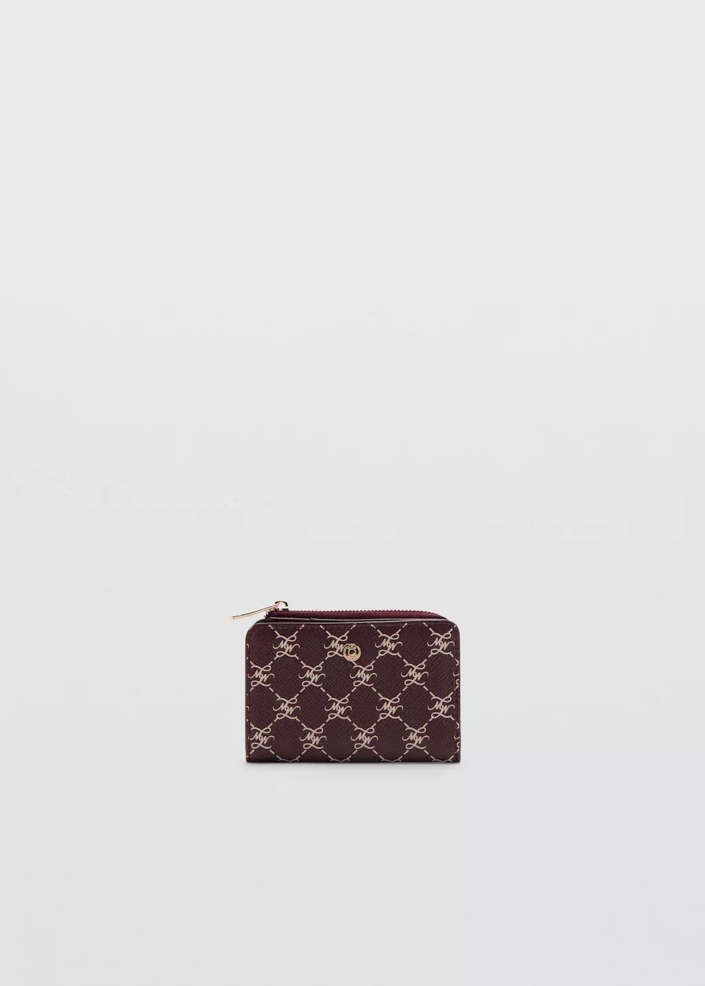 Red Medium Wallet With Logo Print, Dark Red, large image number 3