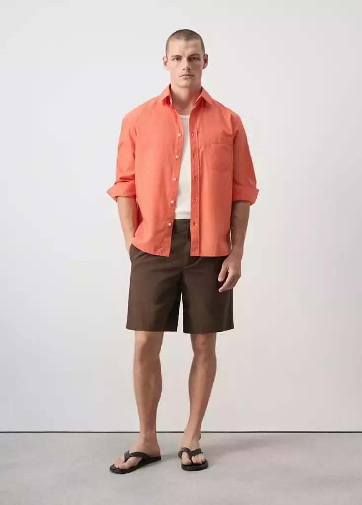 Yellow Relaxed Fit Shirt Cotton, Yellow, medium