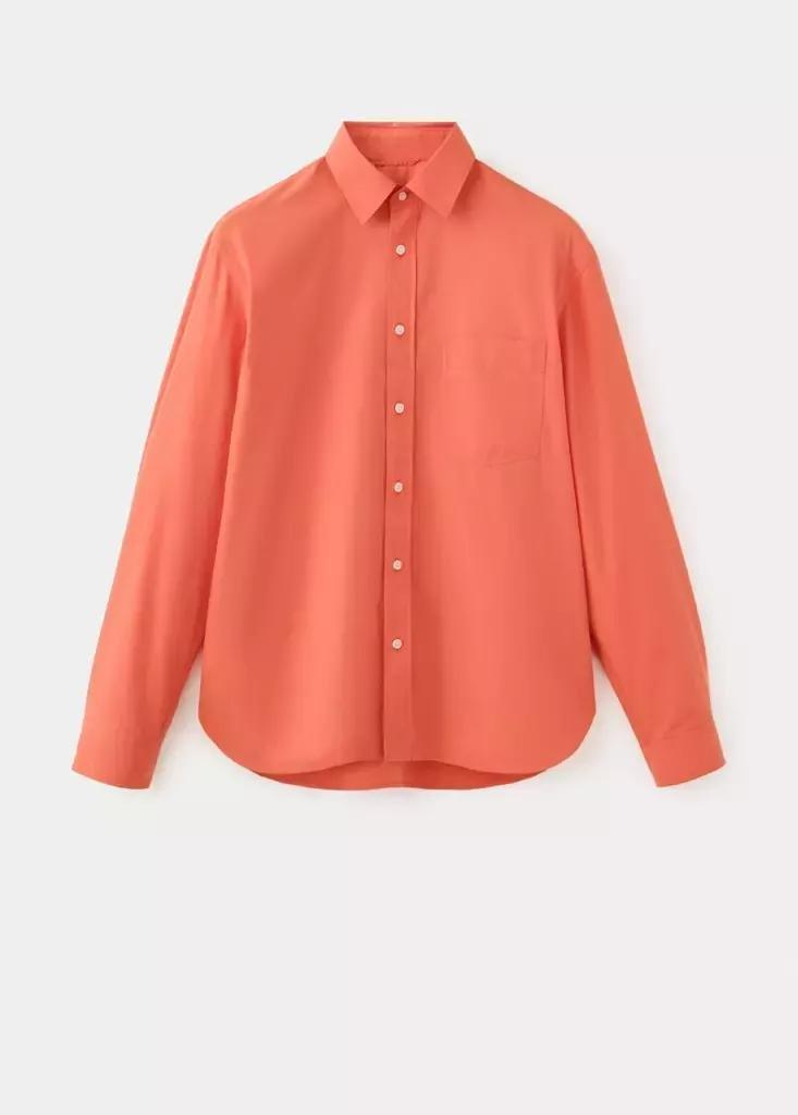 Yellow Relaxed Fit Shirt Cotton, Yellow, large image number 5