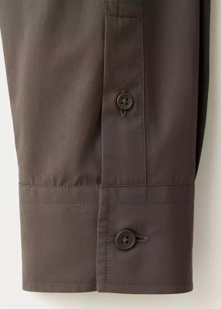 Brown Relaxed Fit Shirt Cotton, Dark Brown, large image number 7