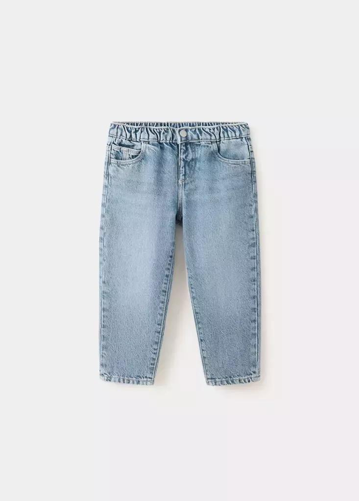 Blue Cotton Paper bag Jeans, Baby Boys, 0201_DI, large image number 0