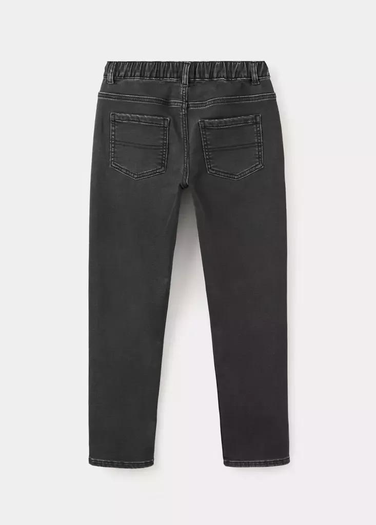 Grey Comfy Jeans With Drawstring, Kids Boys, Open Grey, large image number 1