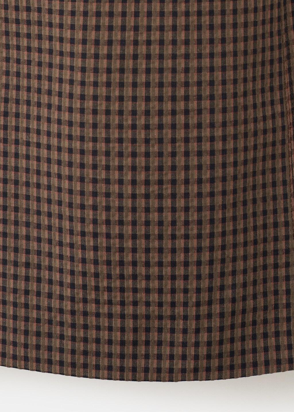 Brown Gingham check cottoned dress, Brown, large image number 3
