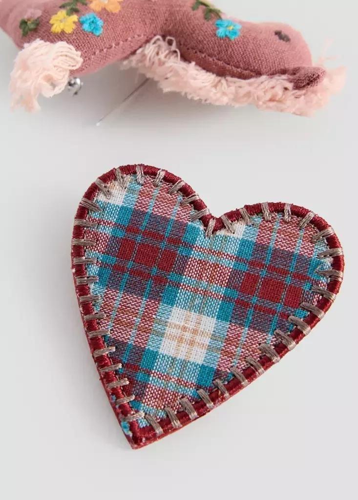 Red Combined Brooches, Set Of 2, Kids Girls, Dark Red, large image number 1