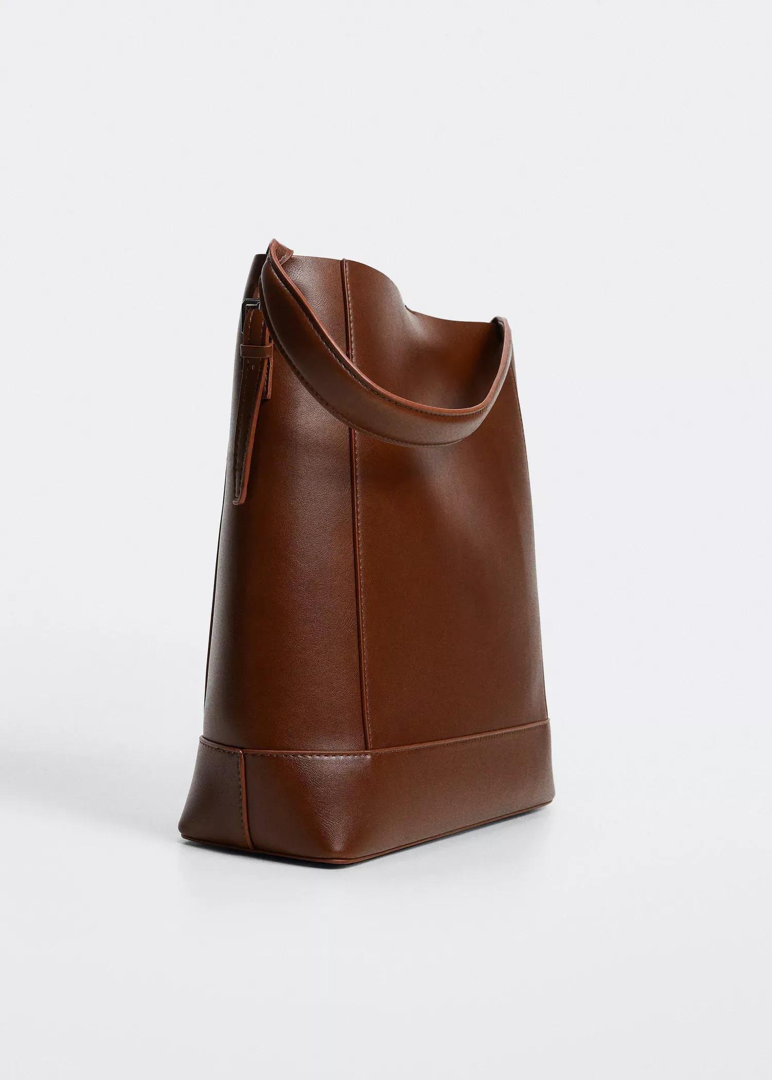Brown Short Strap Square Bag, , large image number 1