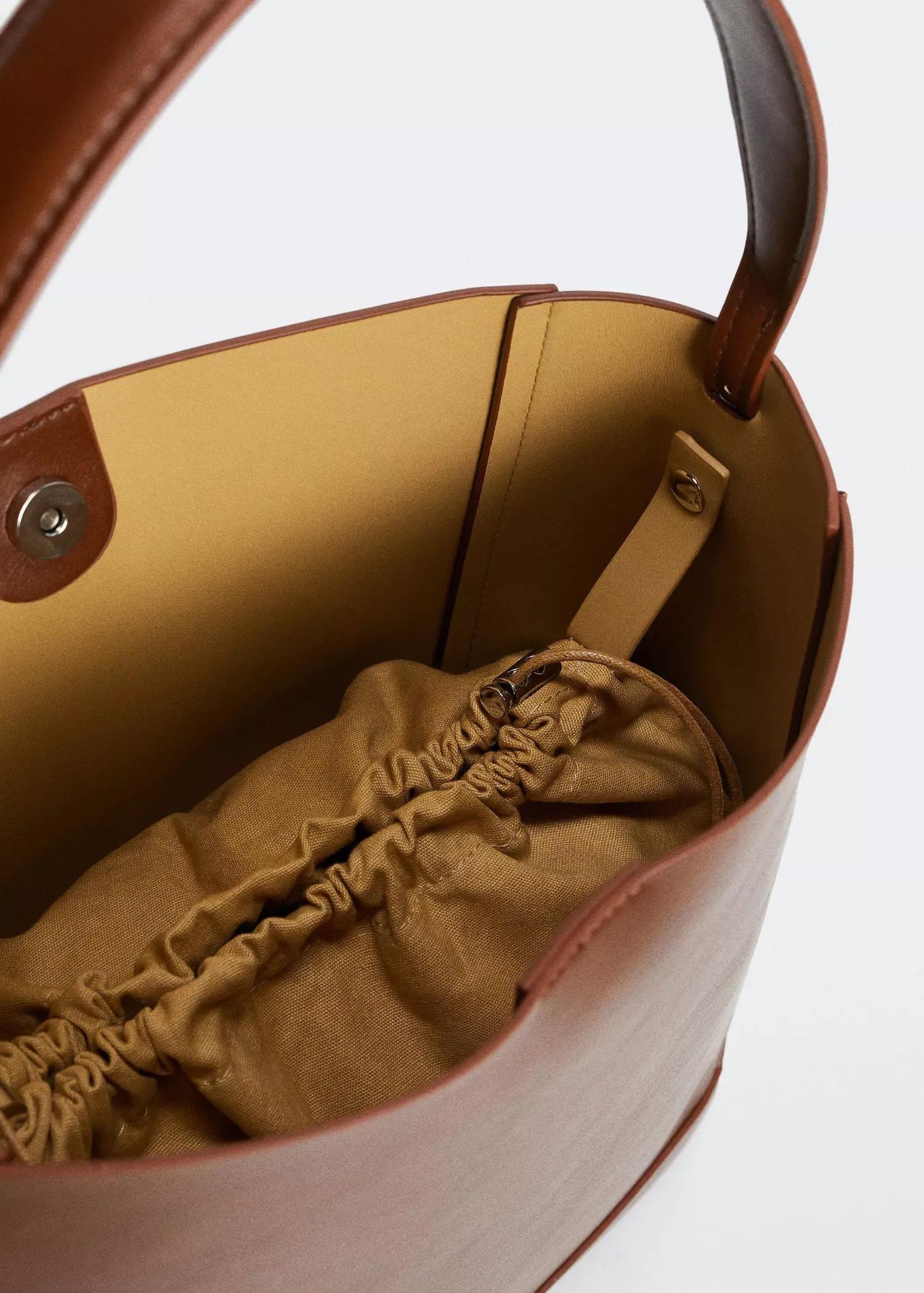 Brown Short Strap Square Bag, , large image number 2