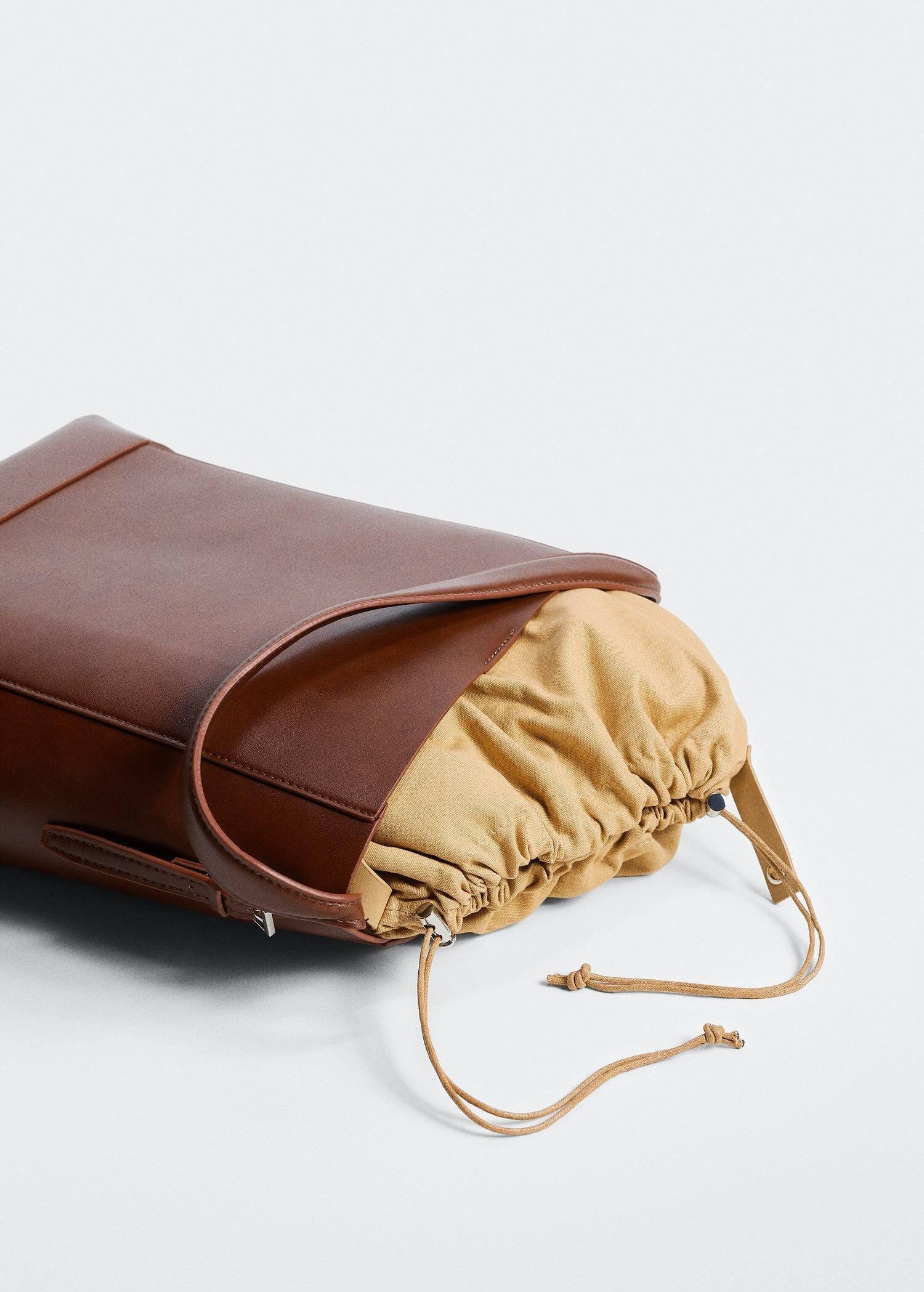 Brown Short Strap Square Bag, , large image number 3
