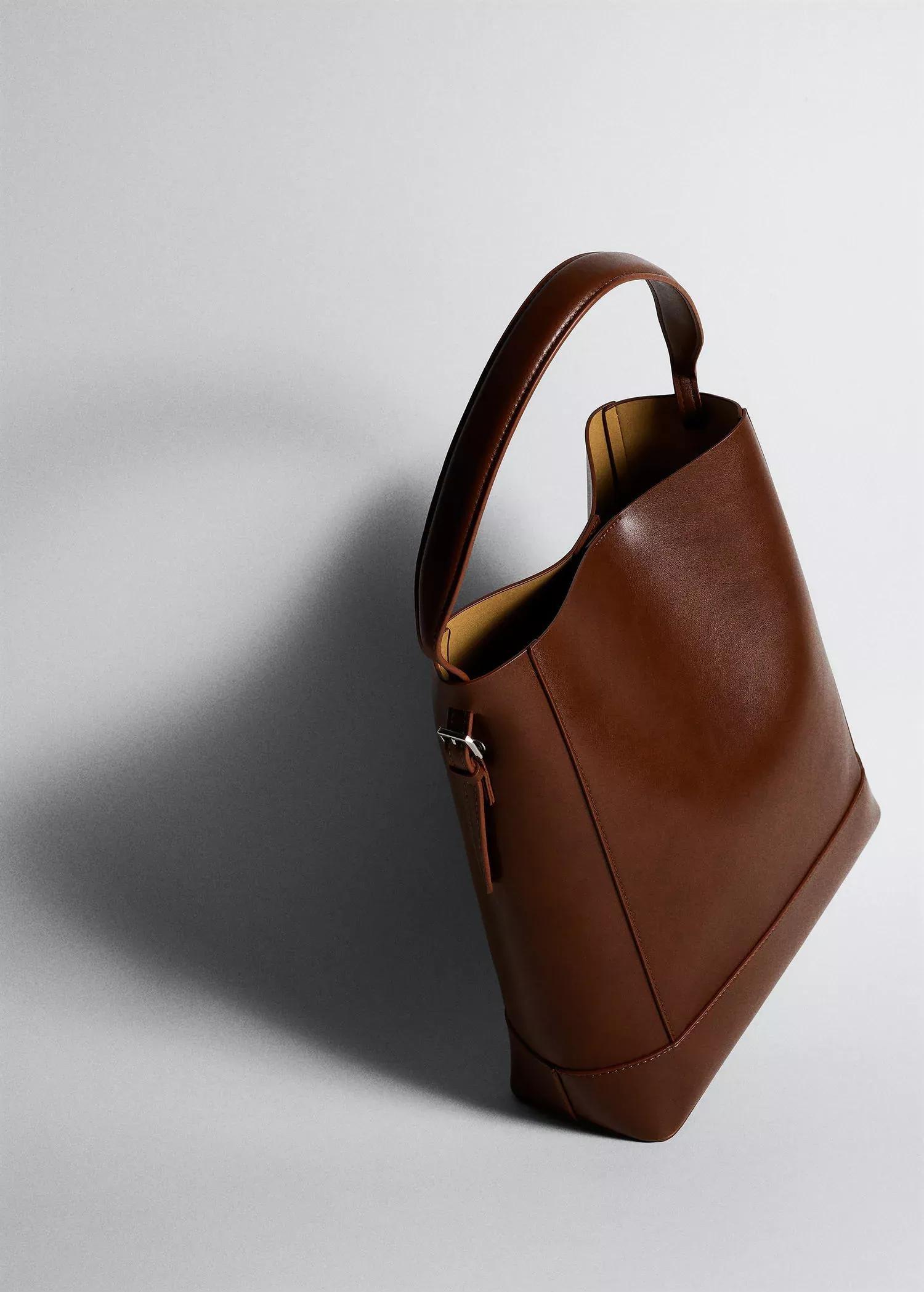 Brown Short Strap Square Bag, , large image number 4