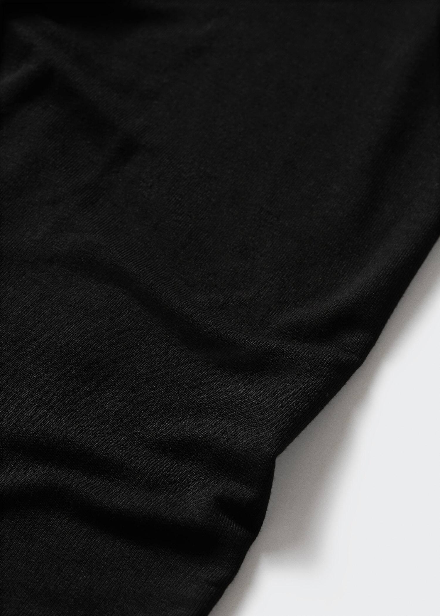 black Stand collar T-shirt, , large image number 3