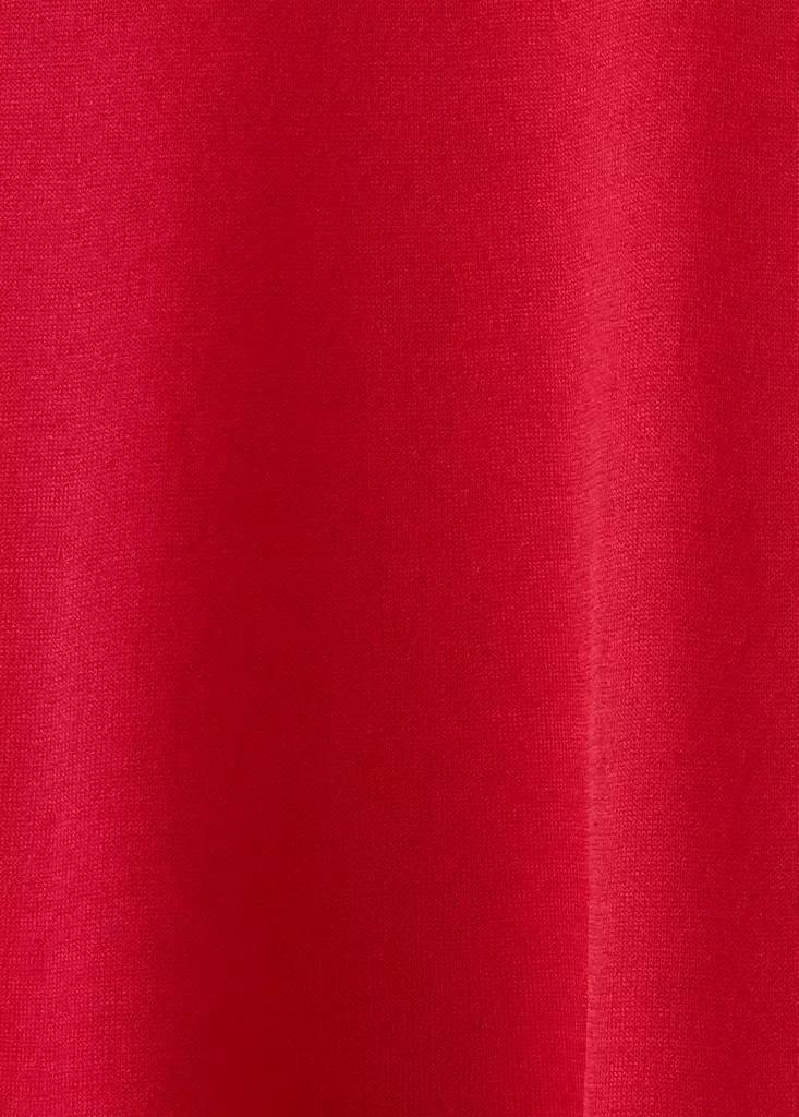 Red Knitted Dress With Polo Neck, Red, large image number 6