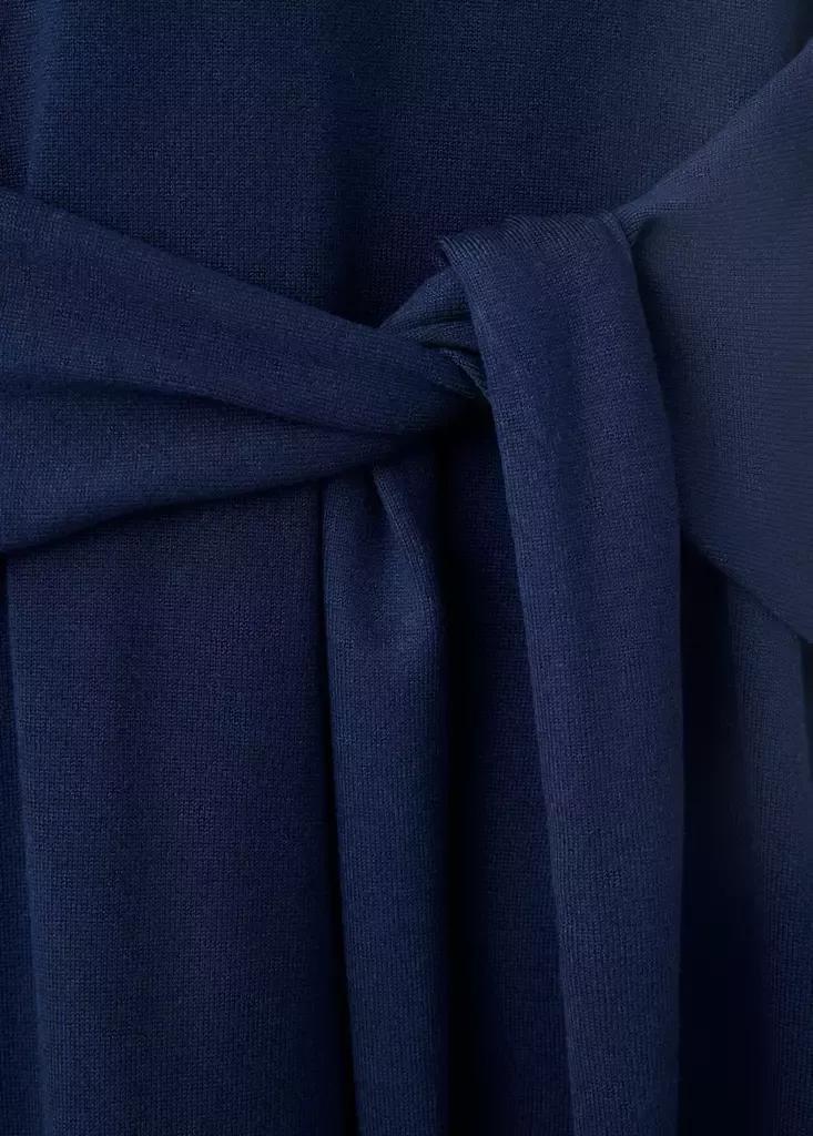 Navy Tie-Detail Knitted Dress, Navy, large image number 5