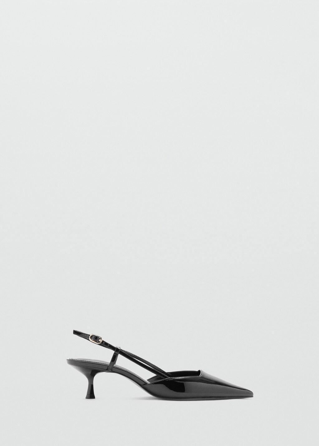 Black Patent Heeled Shoes, Black, large image number 3