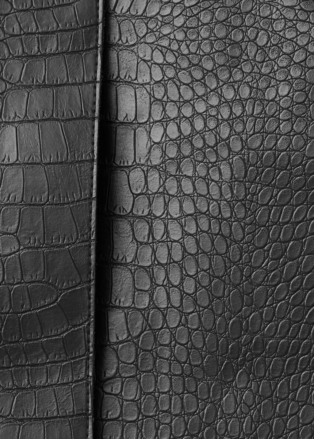 BLACK Croc-effect faux leather jacket, Black, large image number 3