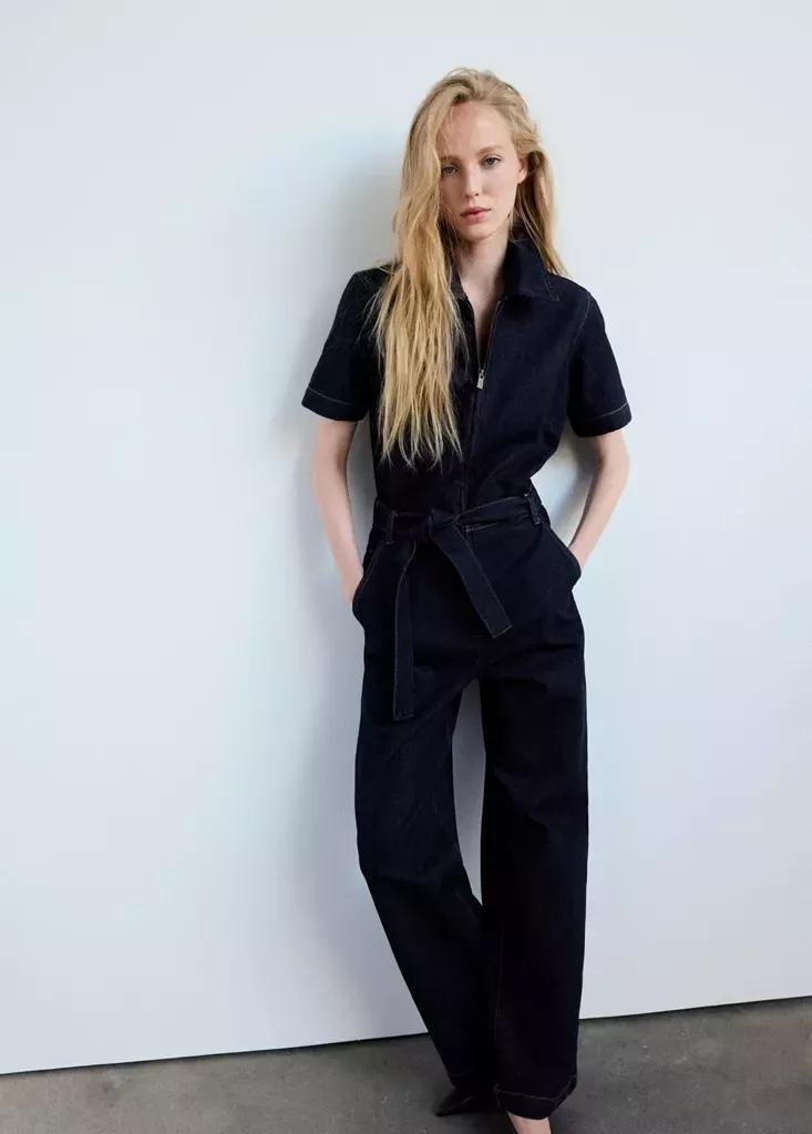 Blue Denim Jumpsuit Belt, , medium