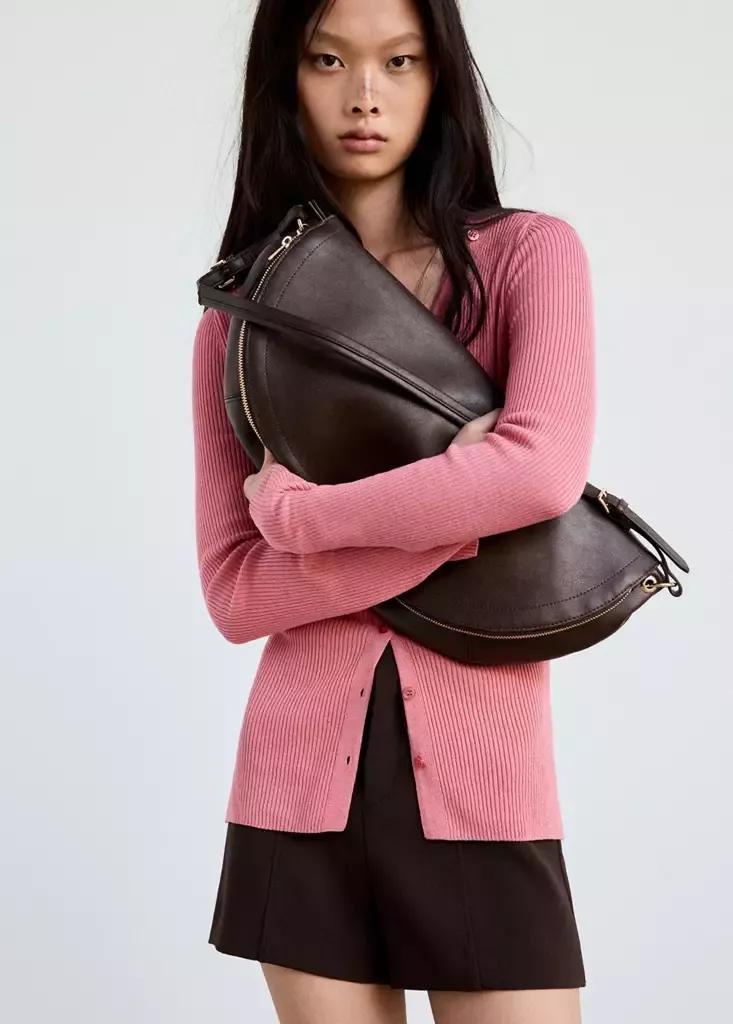 Pink Buttoned Ribbed Cardigan, , large image number 4