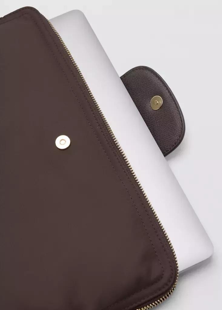 Brown Nylon Laptop Case, , large image number 3