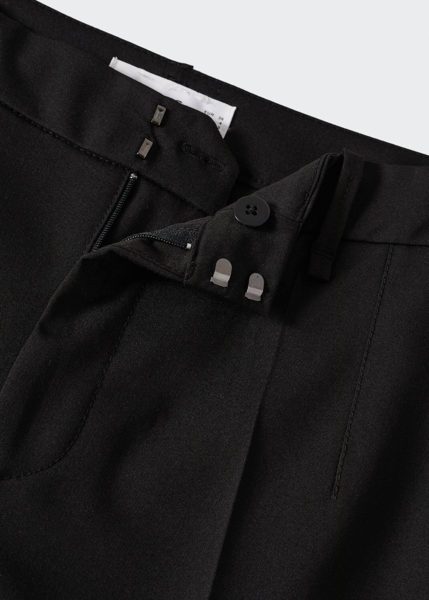Black Straight Suit Trousers, , large image number 6