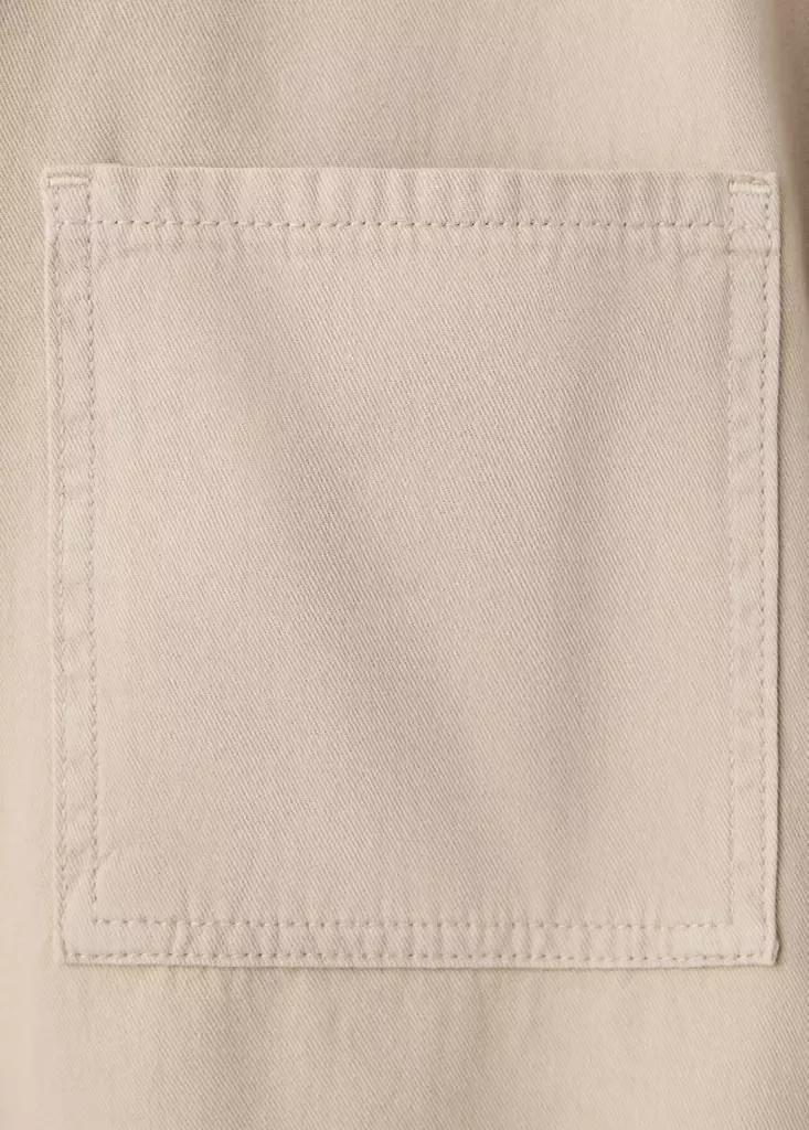 Beige Denim Overshirt Pockets, , large image number 7