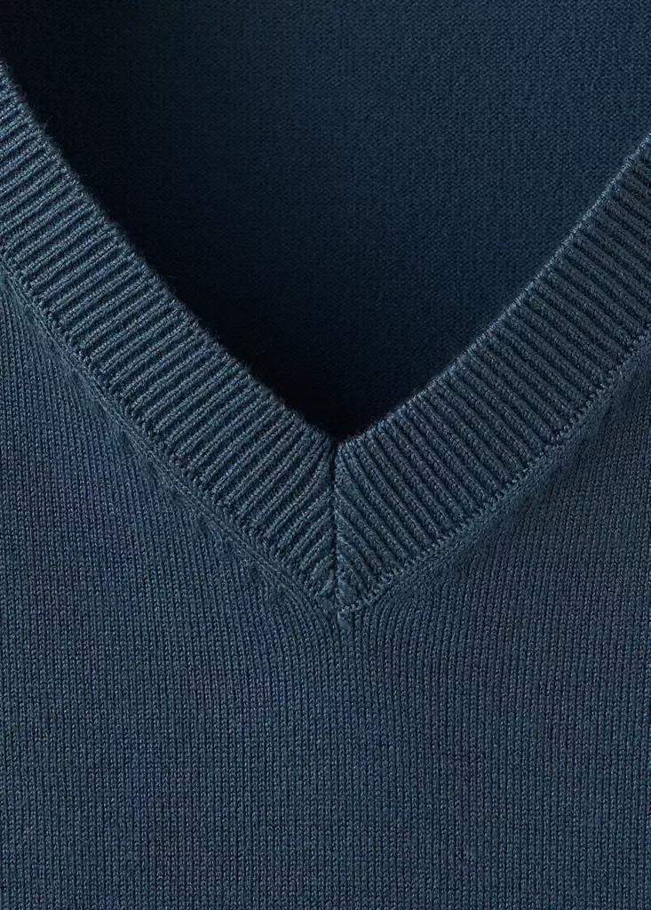 Grey V-Neck Knit Top, , large image number 6