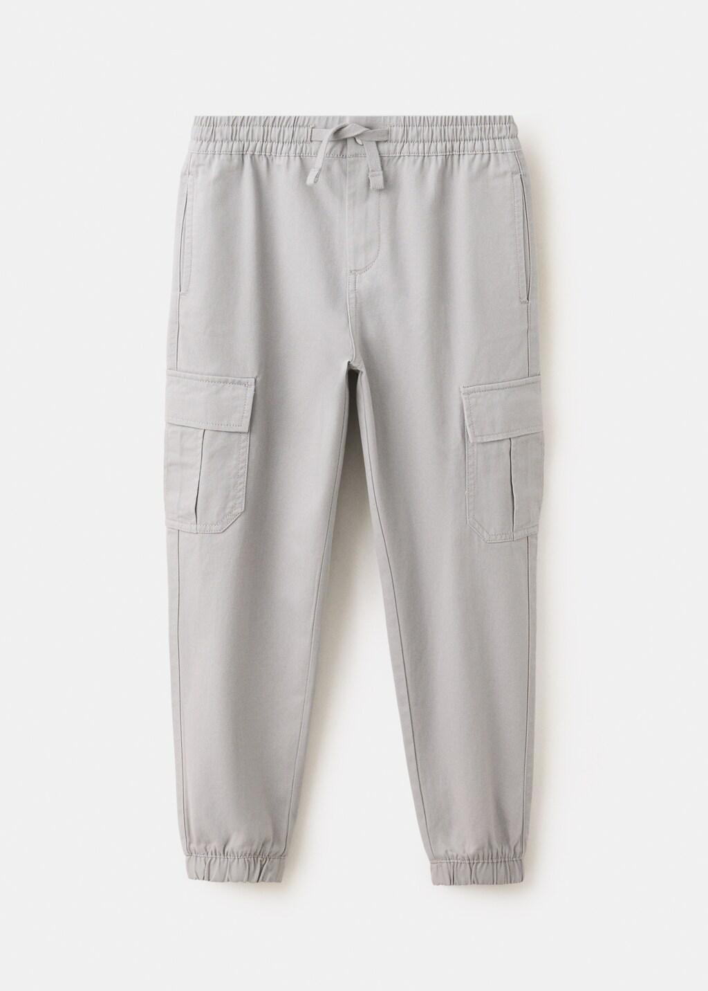 Grey Cotton Cargo Pants, Kids Boys, Grey, large image number 5