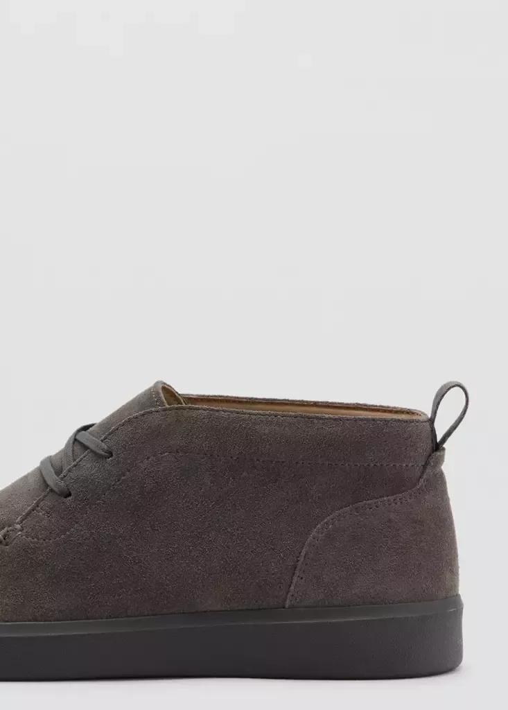 Grey Suede Leather Ankle Boots, , large image number 3