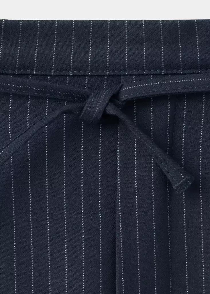 Navy Pinstripe Harem Trousers With Lurex, , large image number 3