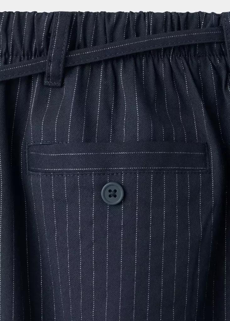 Navy Pinstripe Harem Trousers With Lurex, , large image number 4