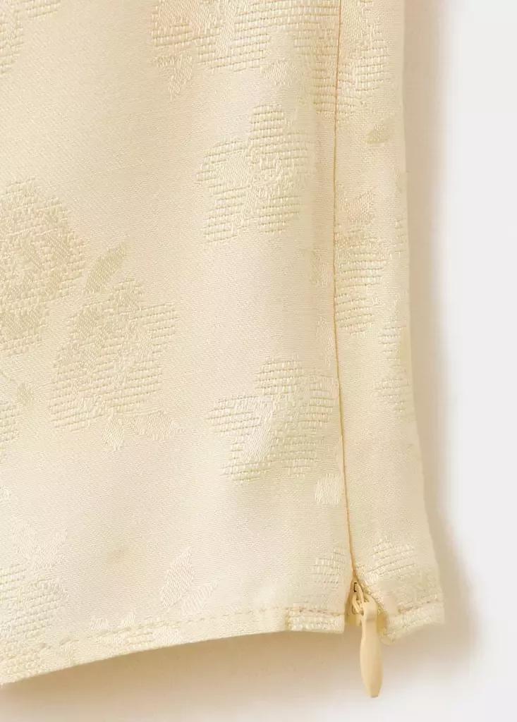 Beige Jacquard Top With Strap Neck, , large image number 6
