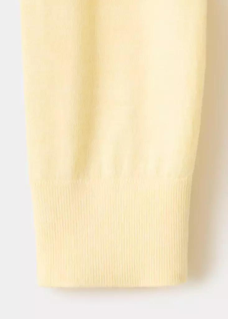 Cream V-Neck Knit Sweater, , large image number 5