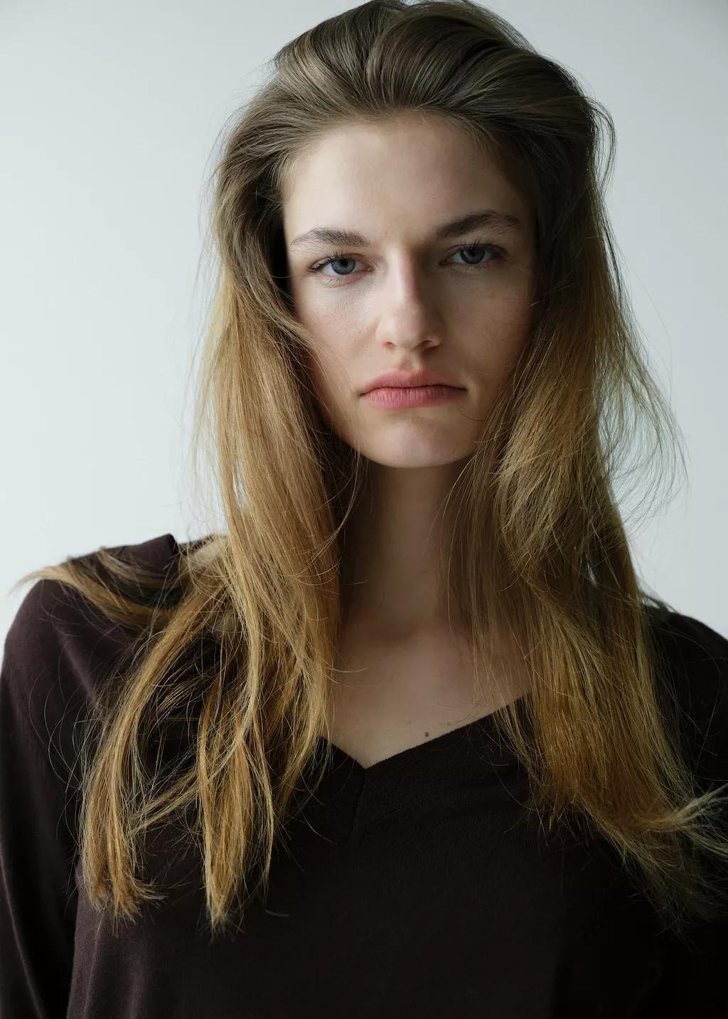 Brown V-Neck Knit Sweater, Dark Brown, large image number 4