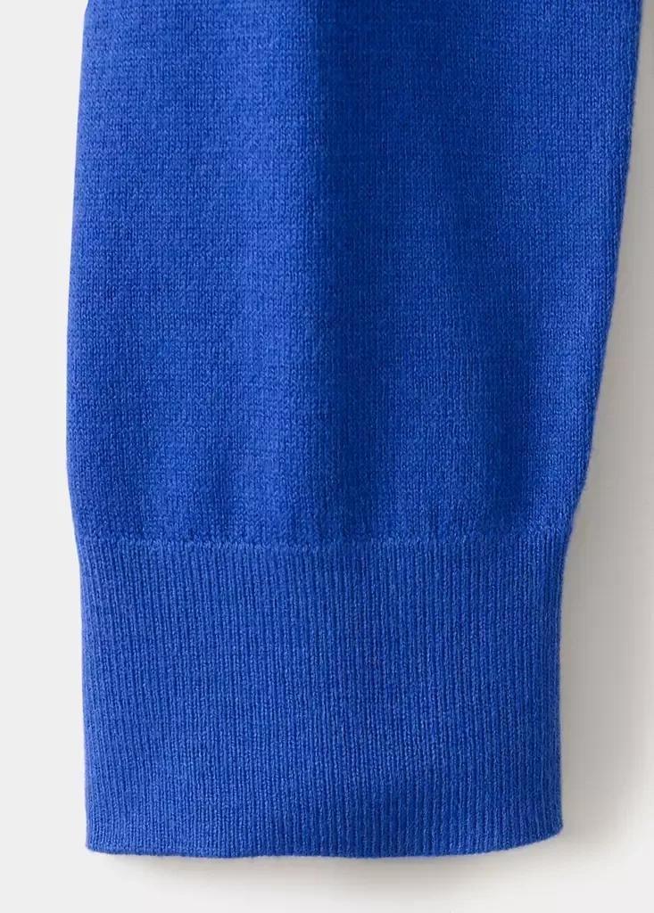 Blue V-Neck Knit Sweater, , large image number 6