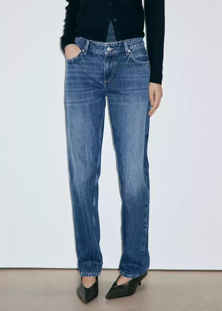 Blue Low-Rise Slim Jeans, , large image number 1