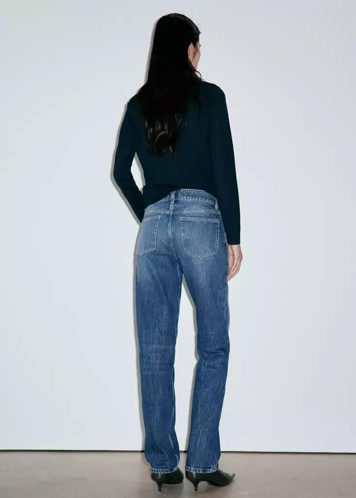 Blue Low-Rise Slim Jeans, , large image number 2
