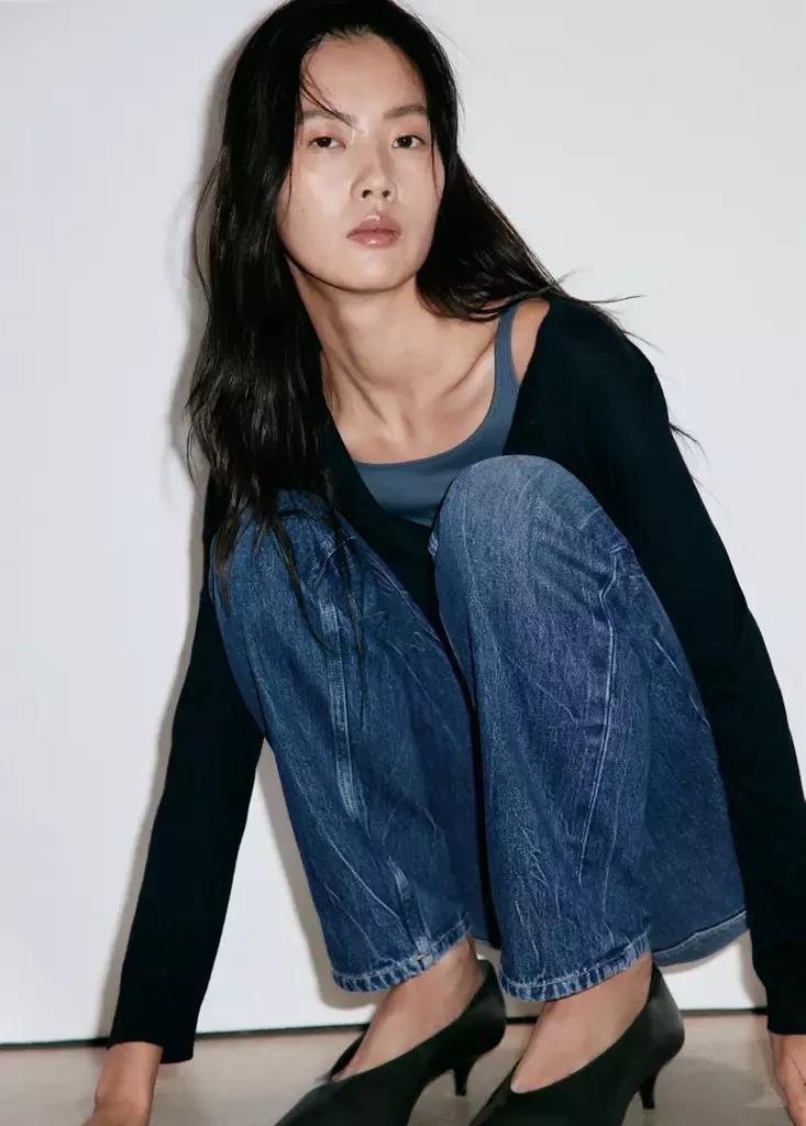 Blue Low-Rise Slim Jeans, , large image number 4