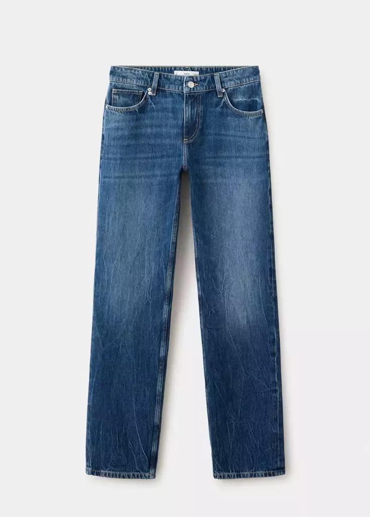 Blue Low-Rise Slim Jeans, , large image number 5
