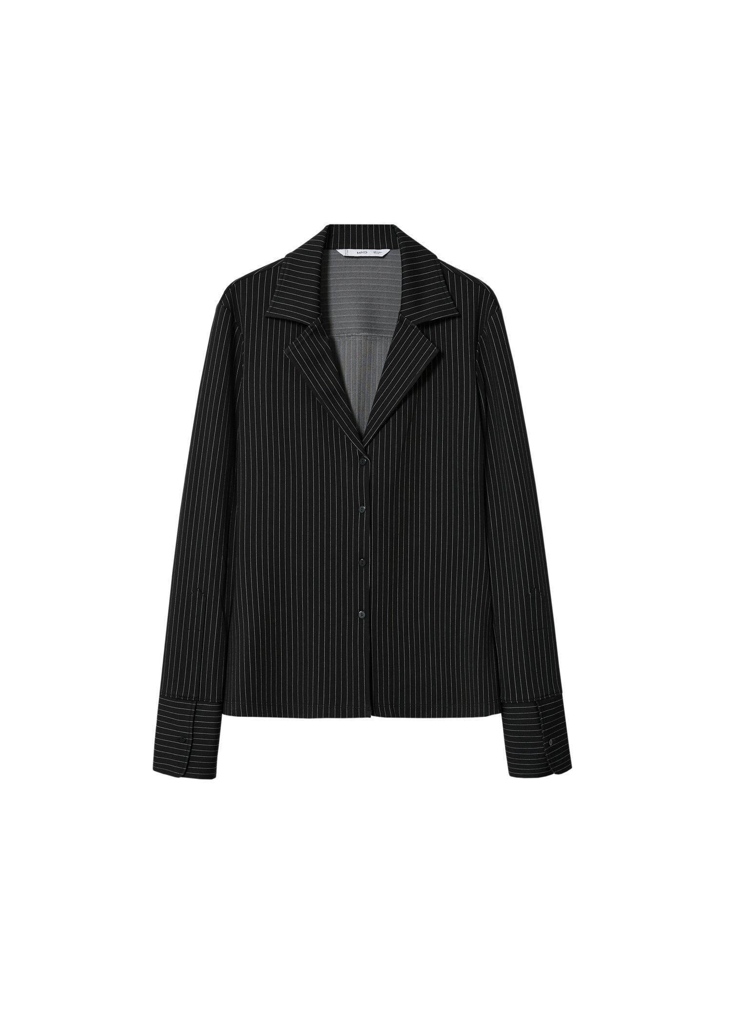 Black Pinstriped Shirt, , large image number 2