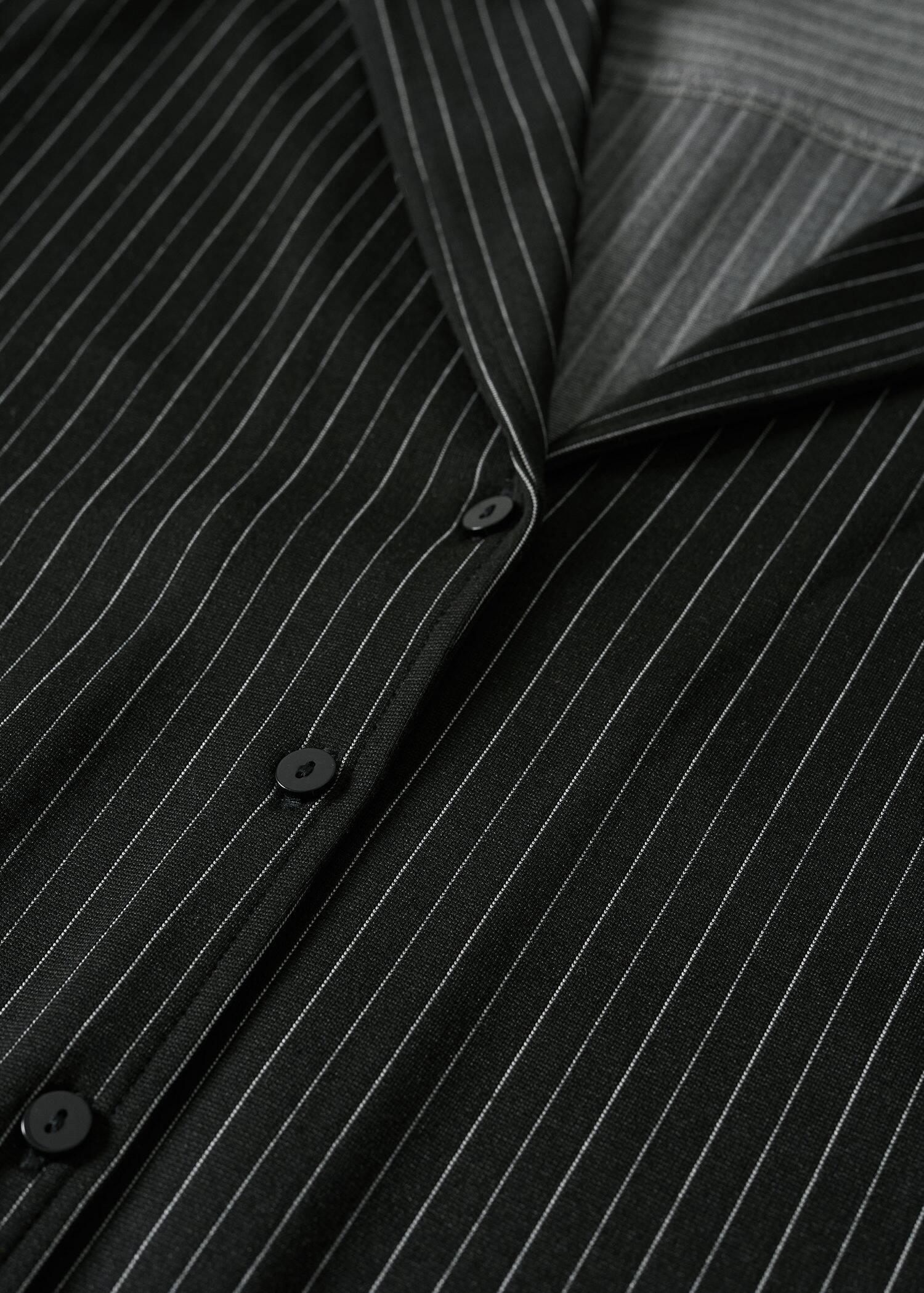 Black Pinstriped Shirt, , large image number 4