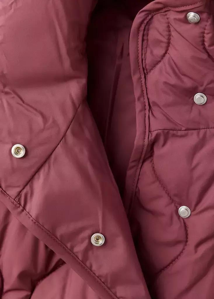 Red Padded Anorak With Removable Scarf, Dark Red, large image number 7
