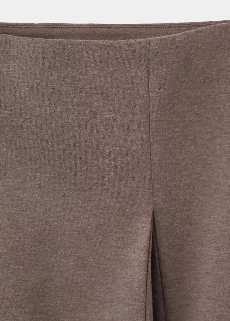 Brown Midi Godet Skirt, Brown, large image number 5