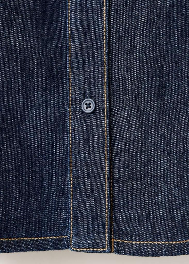 Blue Denim Shirt With Scarf Neckline, Open Blue, large image number 5