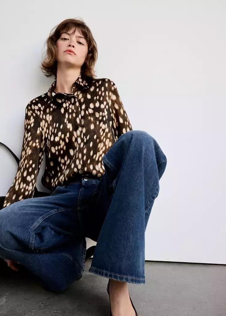 Brown Straight Bambi Shirt, Brown, large image number 4