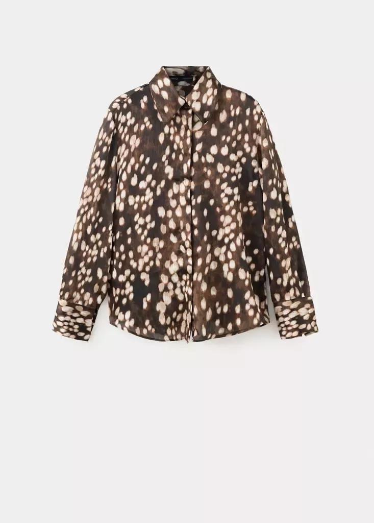 Brown Straight Bambi Shirt, Brown, large image number 5