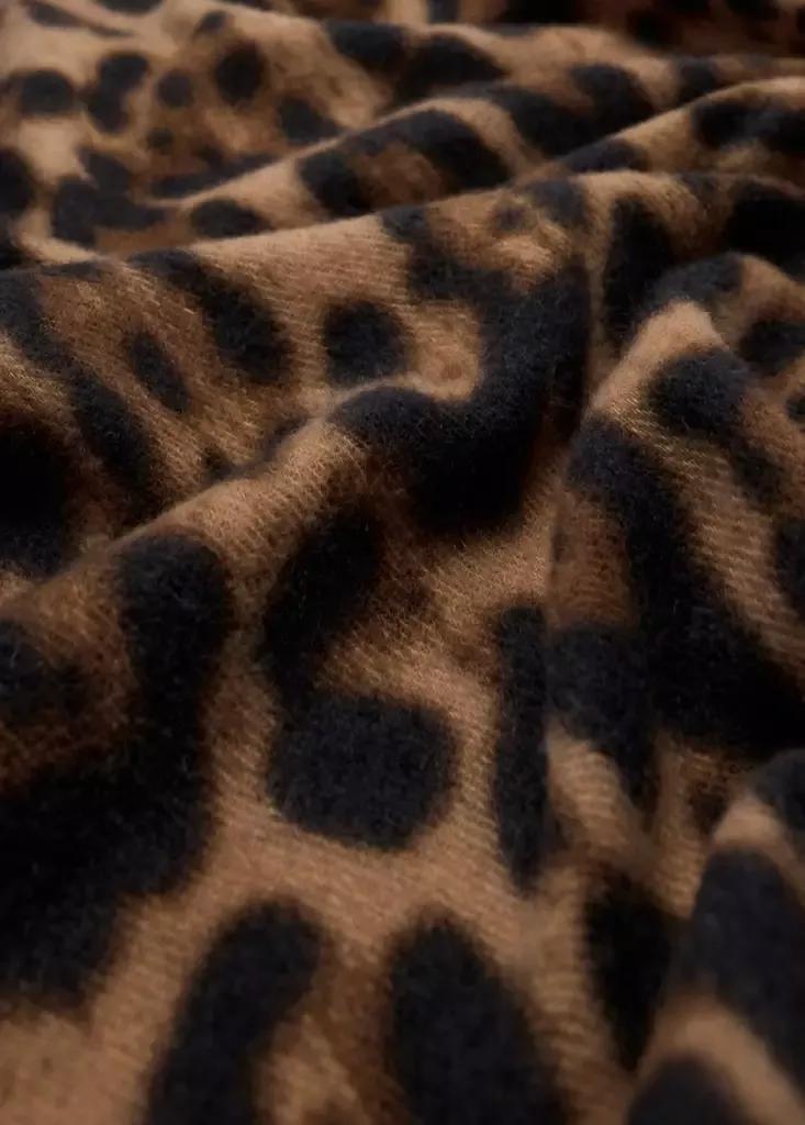 Brown Animal Print Scarf, Brown, large image number 3