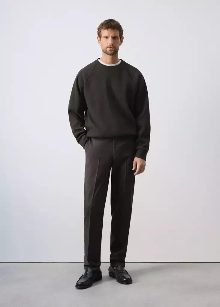 Brown Brushed-Effect Sweatshirt, Brown, medium