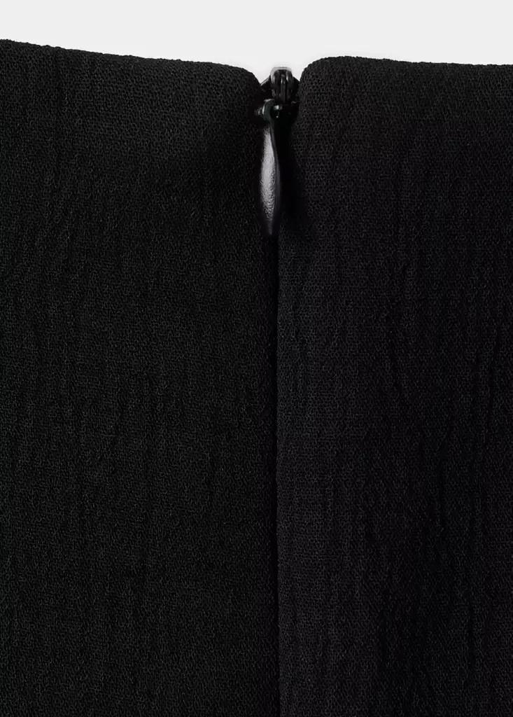 Black Wrap Dress With Side Tie Detail, Black, large image number 5