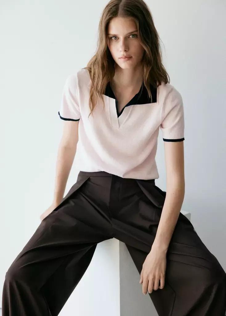Brown Balloon Pleated Trousers, Dark Brown, large image number 4
