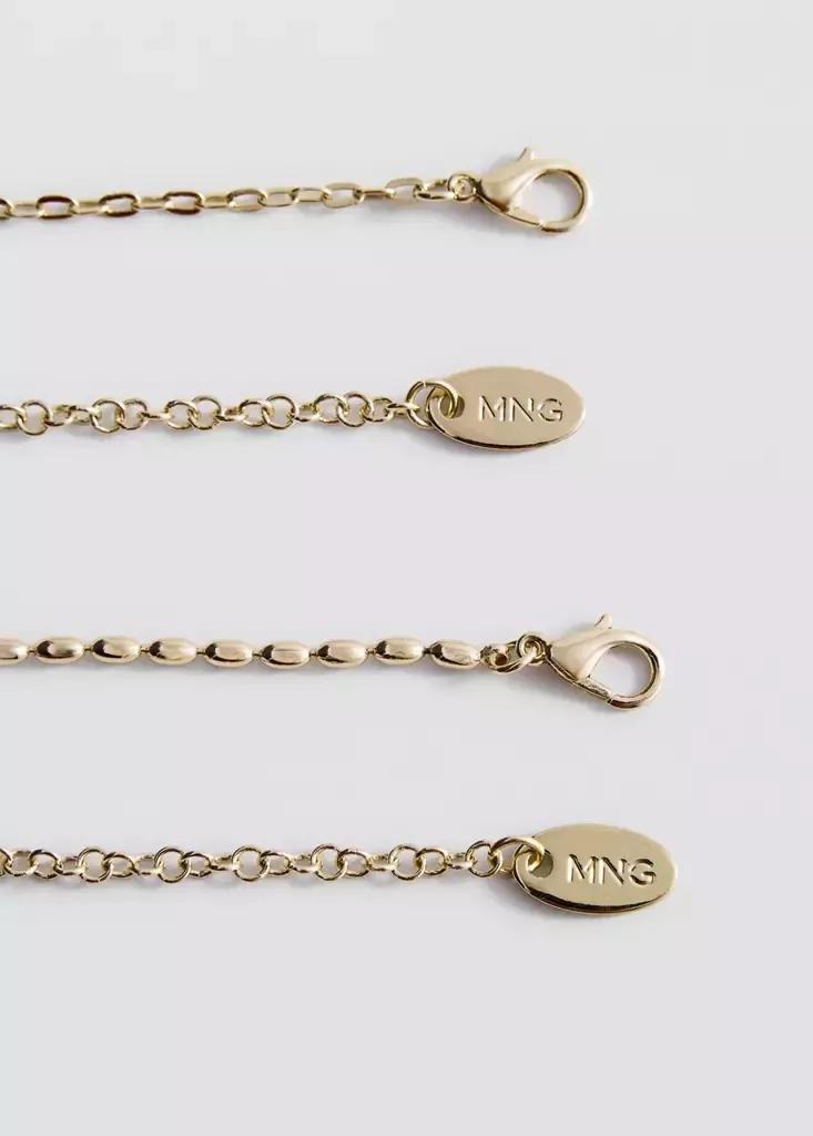 Gold Mixed Double Necklace, Gold, medium