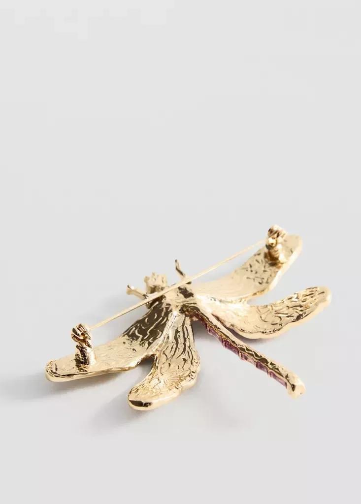 Gold Dragonfly Brooch, Gold, large image number 1