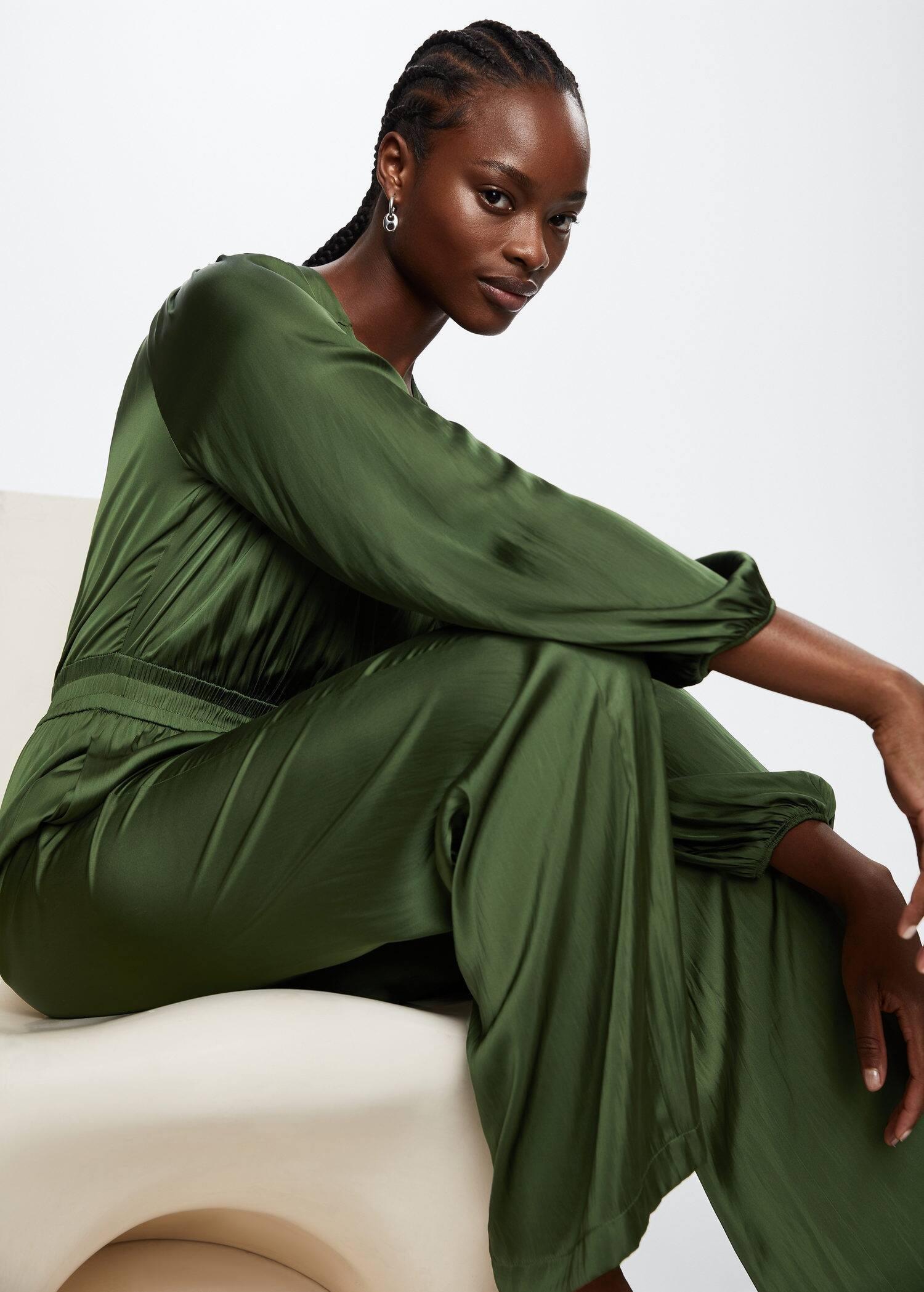 Mango cheap green jumpsuit