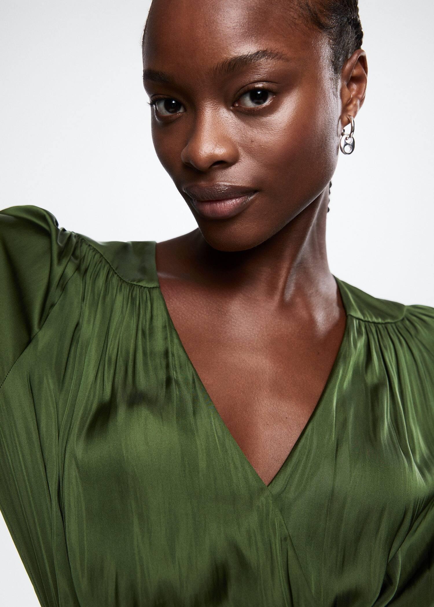 Green Long Satin Jumpsuit, , large image number 2